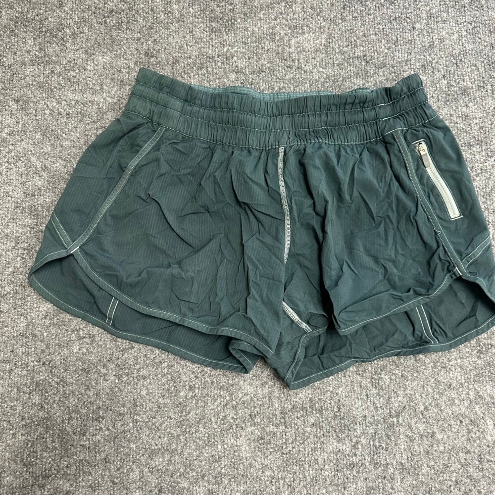 Lululemon Athletic Shorts Womens Size 12 Teal Green Tracker V Low Rise Running